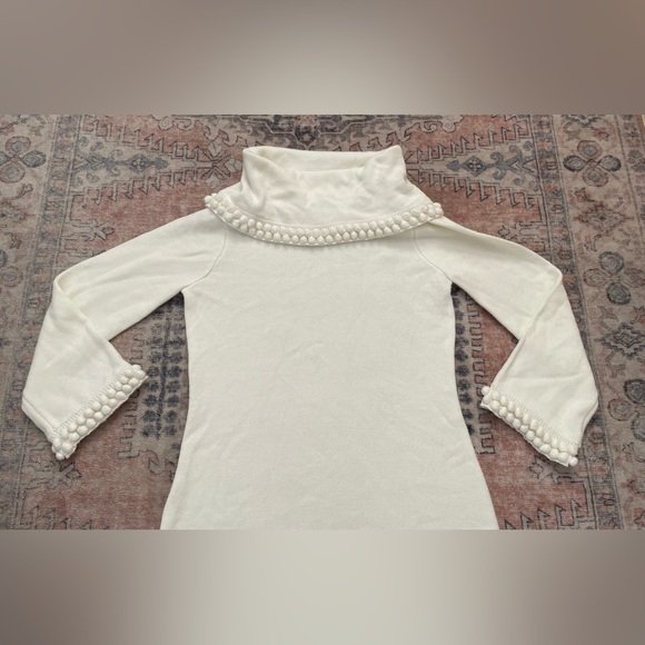 Eliza J White Neutral Preppy Holiday Office Long Sleeve Sweater Dress Women L - Picture 5 of 7